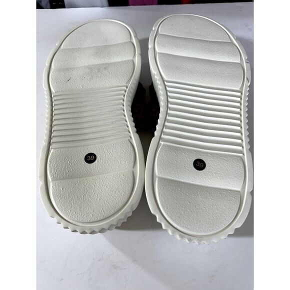 ANTHROPOLOGIE MAEVE Women's Crochet Platform Slides Brown Size 39/8 - Picture 13 of 14